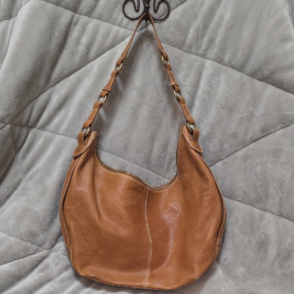 Vintage Leather Lauren, Ralph Lauren Hobo Style Bag.
